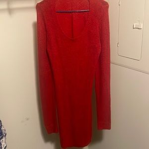 Beautiful long sleeve red dress